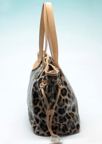 Кожаная леопардовая сумка