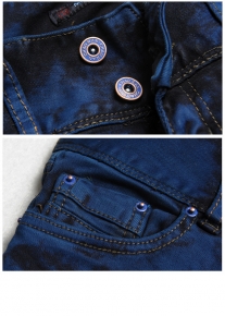 Геометрически декорированные джинсы со стразами