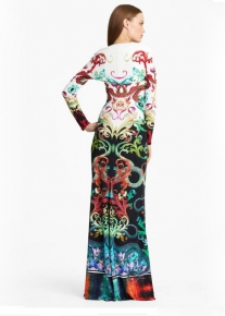 Длинное платье с орнаментом Emilio Pucci