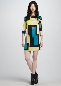 Платье с разноцветным геометрическим принтом Emilio Pucci