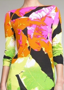 Яркое платье с тропическим принтом Emilio Pucci