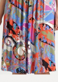 Разноцветное платье с драпировкой Emilio Pucci