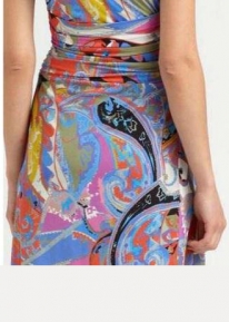 Разноцветное платье с драпировкой Emilio Pucci