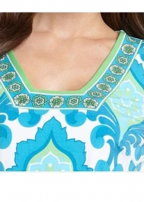 Платье с красивым вырезом и эффектным орнаментом Emilio Pucci