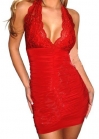 Красное платье с кружевным поддерживающим лифом